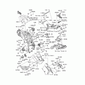 Схема вузла: Кріплення двигуна для Kawasaki ZX1400 Ninja ZX-14