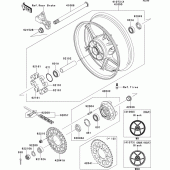 Схема узла: Ступица заднего колеса для Kawasaki ZX600 Ninja ZX-6R