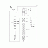 Схема вузла: Амортизатор для Kawasaki KX500