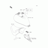 Схема вузла: Інформаційні наклейки для Kawasaki VN900 Vulcan 900 Custom
