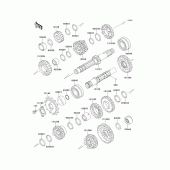 Схема вузла: Трансмісія для Kawasaki EX500 GPZ500