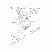 Схема узла: Крепление двигателя для Kawasaki KX125