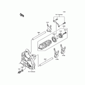 Схема вузла: Gear Change Drum/Shift Fork(s) для Kawasaki ZR800 Z800 ABS