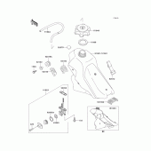 Схема вузла: Паливний бак для Kawasaki KLX300R