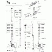 Схема узла: Вилка передней оси для Kawasaki ZX600 Ninja ZX-6R