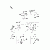 Схема узла: Руль & Пульт управления рулевой для Kawasaki EX250 Ninja 250