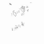 Схема вузла: Водяний насос Kawasaki KL650 KLR650