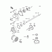 Схема вузла: Масляний насос & Масляний фільтр Kawasaki ZR250 Balius