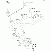 Схема узла: Масляный охладитель для Kawasaki ZX1200 Ninja ZX-12R