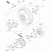 Схема узла: Ступица заднего колеса для Kawasaki ZX750 Ninja ZX-7R