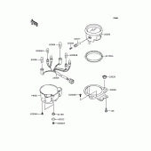Схема вузла: Панель приладів для Kawasaki BJ250 Estrella Custom