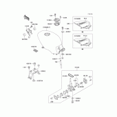 Схема узла: Топливный бак(1/2)(ex500-d2) для Kawasaki EX500 GPZ500S