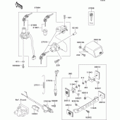 Схема узла: Замок зажигания для Kawasaki ZX400 ZXR400
