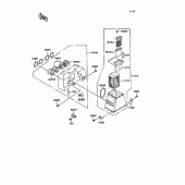 Схема узла: Воздушный фильтр для Kawasaki ZX400 Z400FII