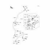 Схема вузла: Передній гальмівний циліндр Kawasaki KLE650 Versys 650