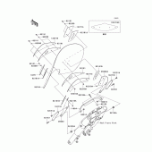Схема вузла: Облицювальні елементи Kawasaki VN2000 Vulcan 2000 Classic LT