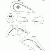 Схема вузла: Decals(vn800-e2) для Kawasaki VN800 Vulcan 800 Drifter