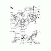 Схема узла: Воздушный фильтр для Kawasaki KL250 KL250 Super Sherpa