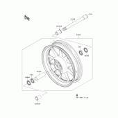 Схема вузла: Front wheel для Kawasaki VN1700 Vulcan 1700 Classic LT