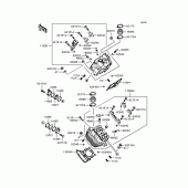Схема вузла: Головка циліндра для Kawasaki VN250 Eliminator 250V