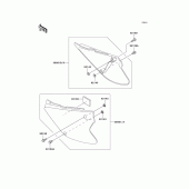 Схема вузла: Кришка бічна для Kawasaki KX100