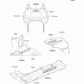 Схема вузла: Decals(violet/rose)(zx600-e1) для Kawasaki ZX600 ZZ-R600