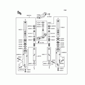 Схема вузла: Вилка передньої осі для Kawasaki ZR250 Balius-II