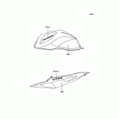 Схема узла: Наклейки (Red; J1) для Kawasaki ZR750 Z750