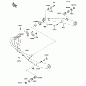 Схема вузла: Вихлопна система для Kawasaki ZX1100 Ninja ZX-11