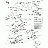 Схема вузла: Side covers/chain cover(b8f/b9f) для Kawasaki ZR1000 Z1000