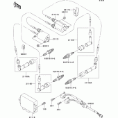 Схема узла: Система зажигания для Kawasaki VN1500 VN1500 Classic