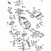 Схема узла: Кронштейн для Kawasaki ZX750 ZXR750
