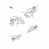 Схема вузла: Підніжки для Kawasaki EL250 Eliminator 250SE