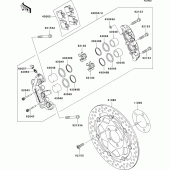 Схема вузла: Front brake(b3h/b4h) для Kawasaki ZX1200 Ninja ZX-12R