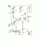 Схема вузла: Замок запалювання для Kawasaki KL110 KSR