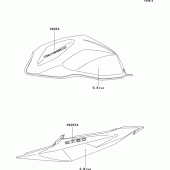 Схема вузла: Decals(o.blue)(j1h) для Kawasaki ZR750 Z750