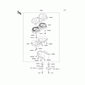 Схема вузла: Панель приладів для Kawasaki BJ250 Estrella