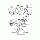 Схема вузла: Наклейки (Orange; C9FA) для Kawasaki ZX1400 ZZR1400