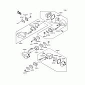 Схема узла: Поворотники для Kawasaki ZX1100 GPZ1100