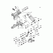 Схема вузла: Підвіска/задній амортизатор для Kawasaki EN650 Vulcan S ABS