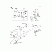 Схема вузла: Кермо & Пульт управління рульовим для Kawasaki KX100