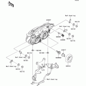 Схема узла: Headlight(s) для Kawasaki ZR750 Z750