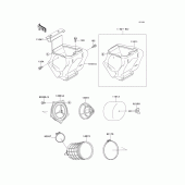 Схема вузла: Повітряний фільтр Kawasaki KX100