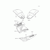 Схема вузла: Decals(red)(kle500-a7/a8) для Kawasaki KLE500