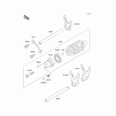 Схема вузла: Gear change drum/shift fork(s) для Kawasaki ZX750 Ninja ZX-7R