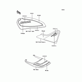 Схема вузла: Наклейки (Brown/Orange; ZR400-G3A) для Kawasaki ZR400 Zephyr X
