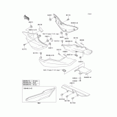 Схема вузла: Задні бічні обтічники & Захист ланцюга для Kawasaki ER500 ER-5