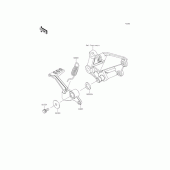 Схема вузла: Лапка гальма для Kawasaki ER250 Z250