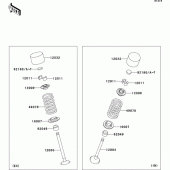 Схема узла: Клапан(ы) для Kawasaki ZR800 Z800 ABS