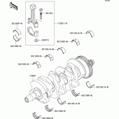 Схема узла: Коленчатый вал для Kawasaki ZX600 Ninja ZX-6RR